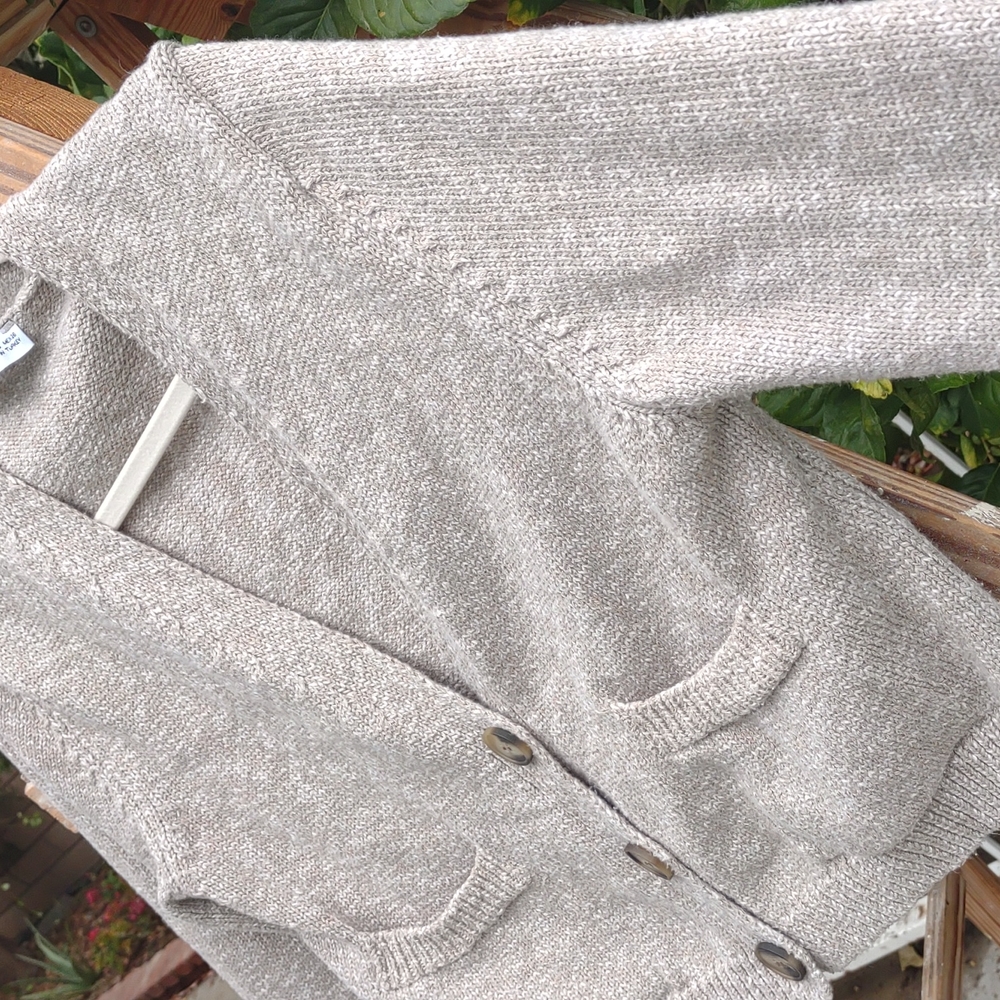 Zara Crop Button Front Cardigan Patch Pockets V-Neck Sage S - Picture 4 of 10